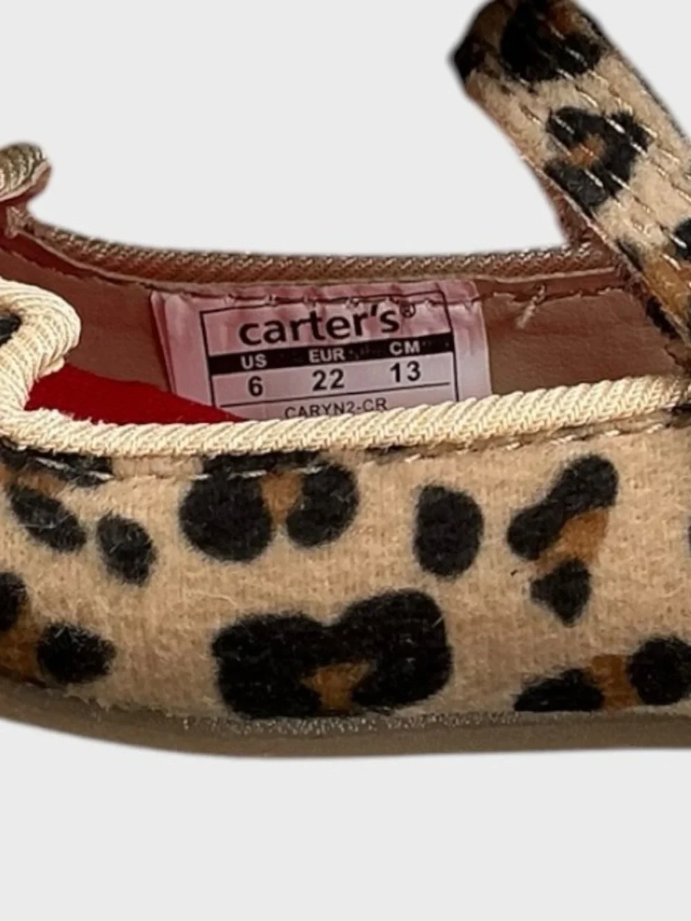 Carter’s Leopard Cat Mary Jane Flats Baby Girl Size 6